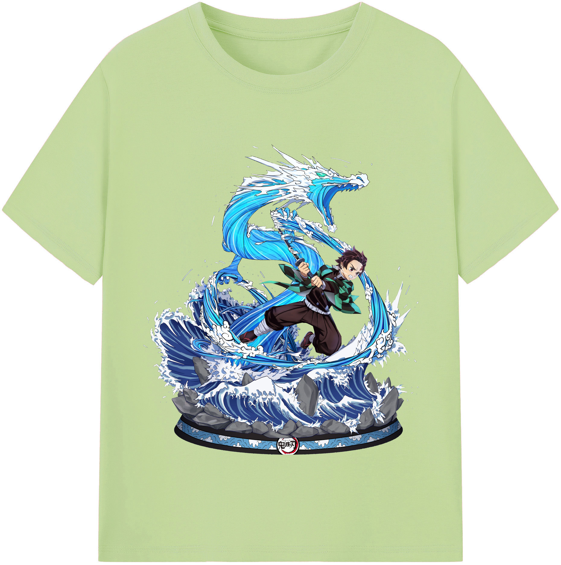 （画像用） 鬼滅の刃 竈門 炭治郎／かまど たんじろう Kamado Tanjirou 綿100％半袖Tシャツ（フロントプリント）